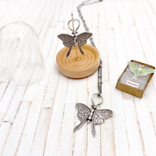 Load image into Gallery viewer, Small Sterling Silver Luna Moth Hinged Pendant