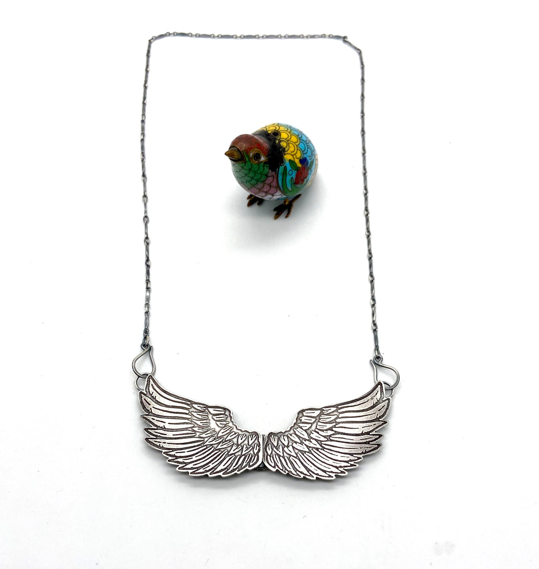 Sterling Silver Guardian Wings Locket
