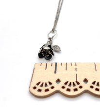 Load image into Gallery viewer, Tiny Kinetic Forget Me Not Pendant with Aquamarine