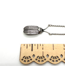 Load image into Gallery viewer, Sterling Firefly Lightning Bug with Glow in the Dark Quartz