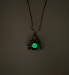 Sterling Firefly Lightning Bug with Glow in the Dark Quartz