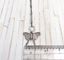 Load image into Gallery viewer, Small Sterling Silver Luna Moth Hinged Pendant