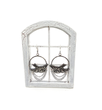 Load image into Gallery viewer, Sterling Silver Swooping Swallows Earrings