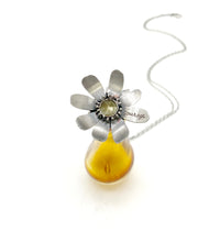 Load image into Gallery viewer, Sterling Silver Courage Flower Locket