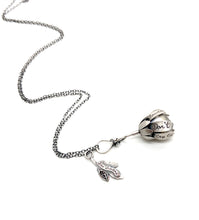 Load image into Gallery viewer, &quot;Don&#39;t try to pull open the flowers...&quot; Sterling and Aquamarine Kinetic Flower
