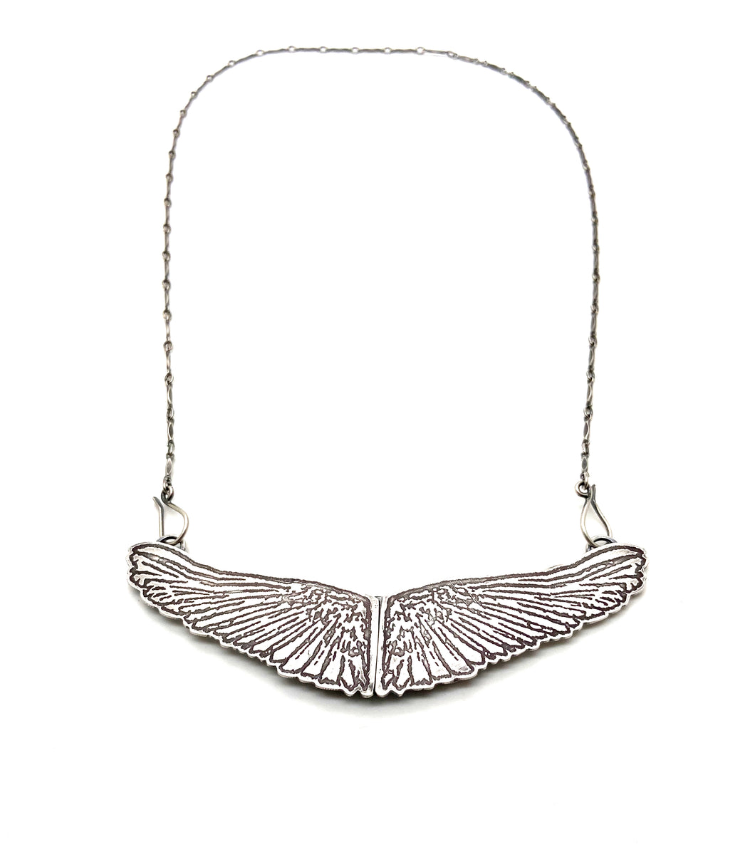 Sterling Silver Hummingbird Wings Locket