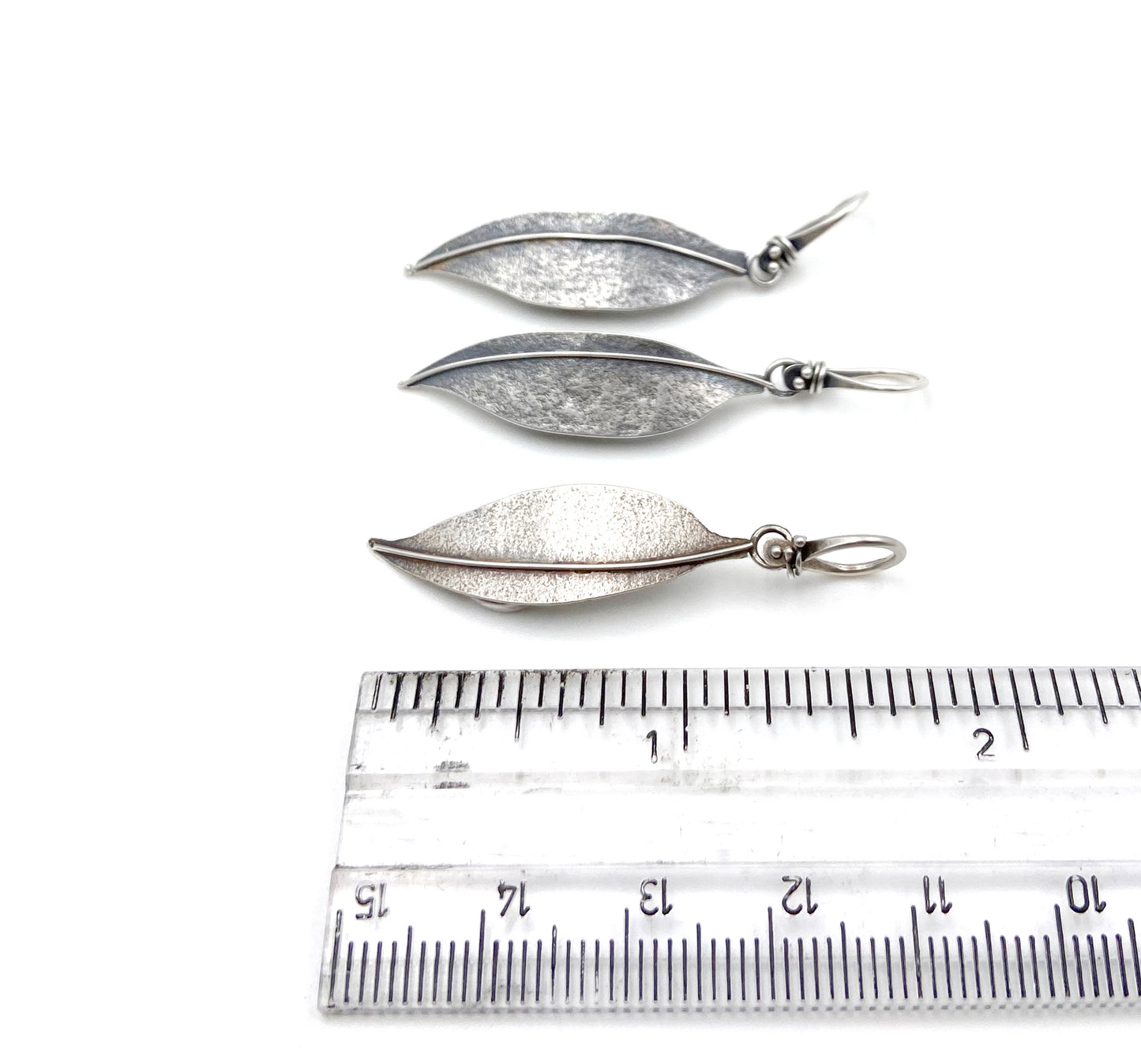 Sterling Forget Me Not Leaves with Photo