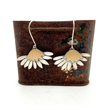 Load image into Gallery viewer, Sterling Silver and Jewelers Brass Daisy Earrings
