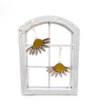 Load image into Gallery viewer, Sterling Silver and Jewelers Brass Daisy Earrings