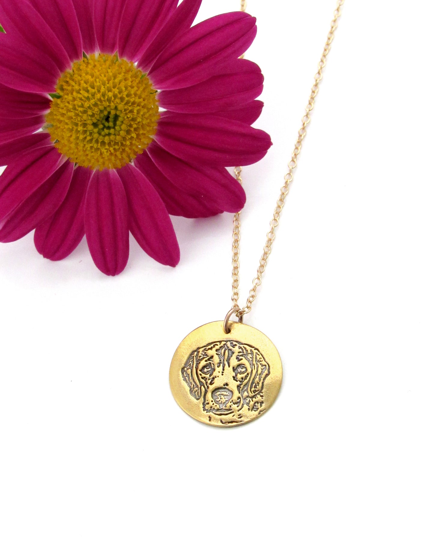 22k Gold Personalized Pet Portrait Charm