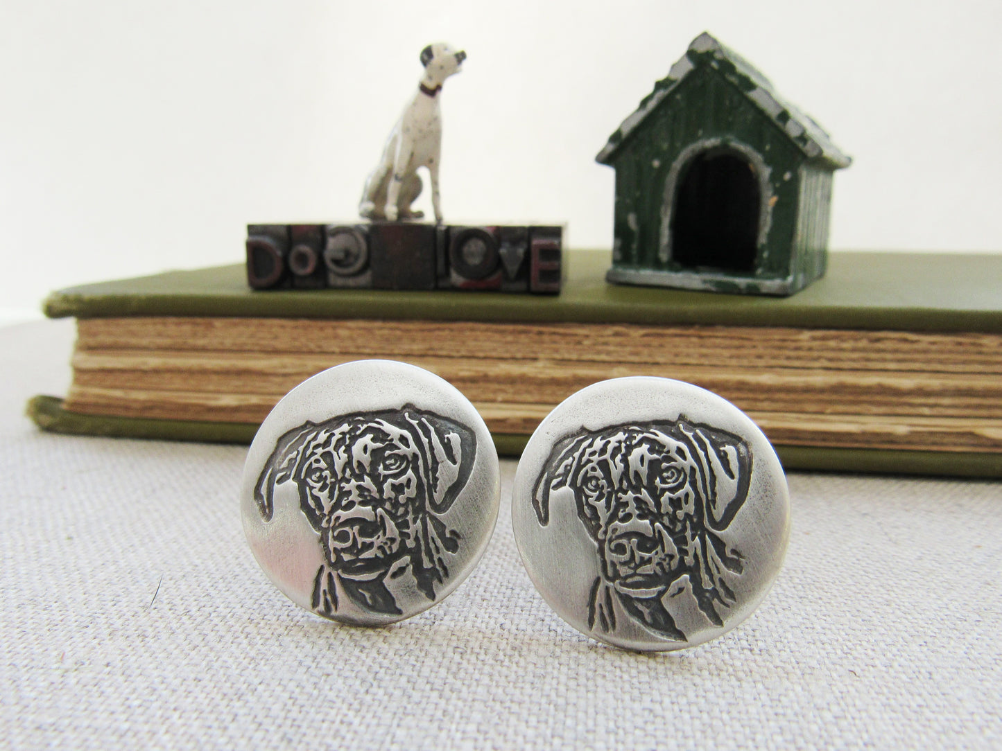 Your Pet's Portrait- Sterling Cufflinks