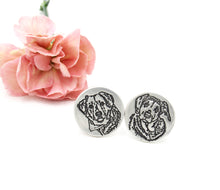 Load image into Gallery viewer, Your Pet&#39;s Portrait- Sterling Cufflinks