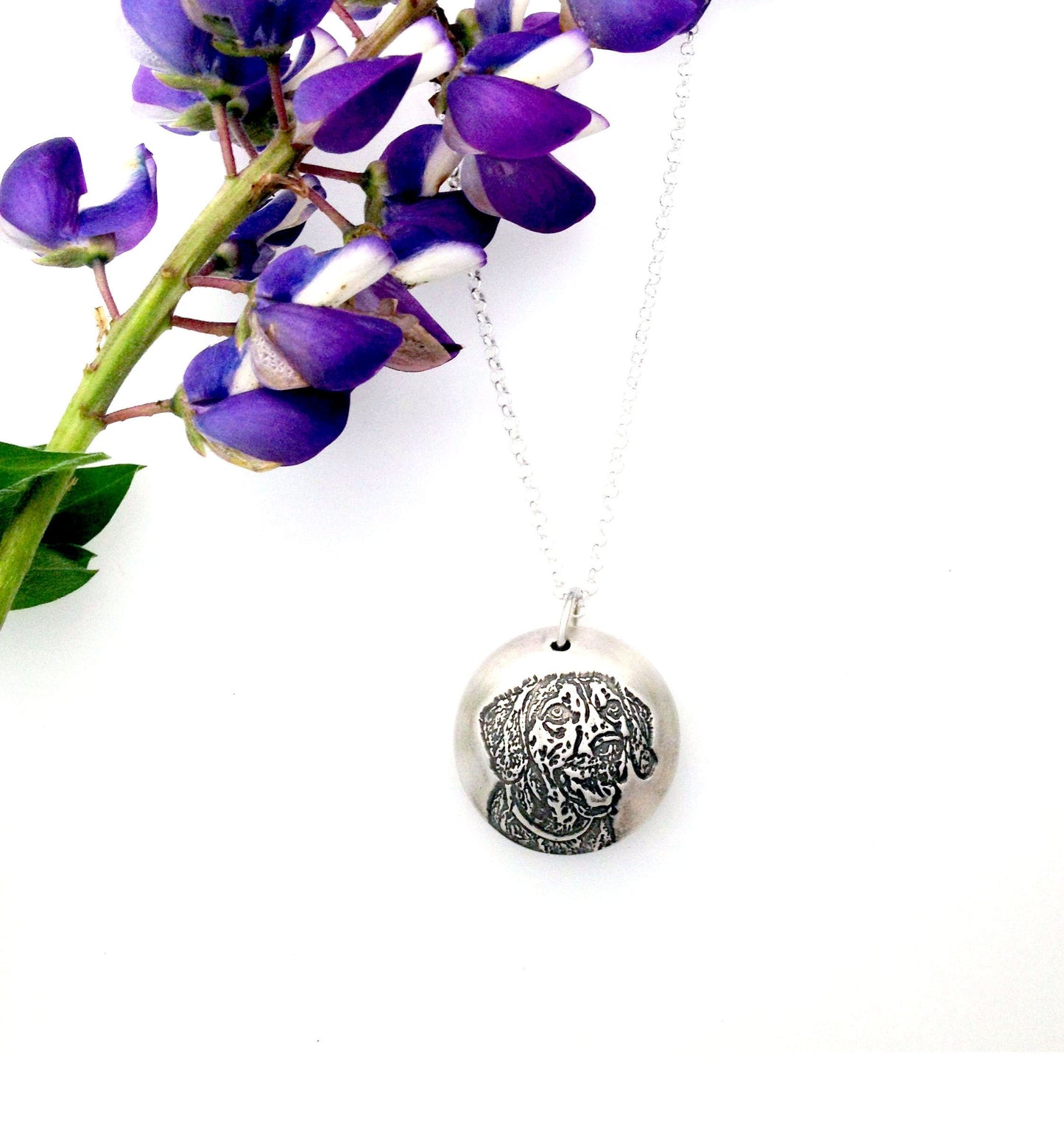 Sterling Silver Personalized Pet Portrait Cameo