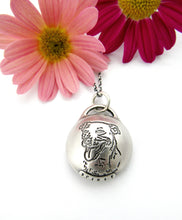 Load image into Gallery viewer, Personalized Pet Portrait Sterling Silver Reliquary