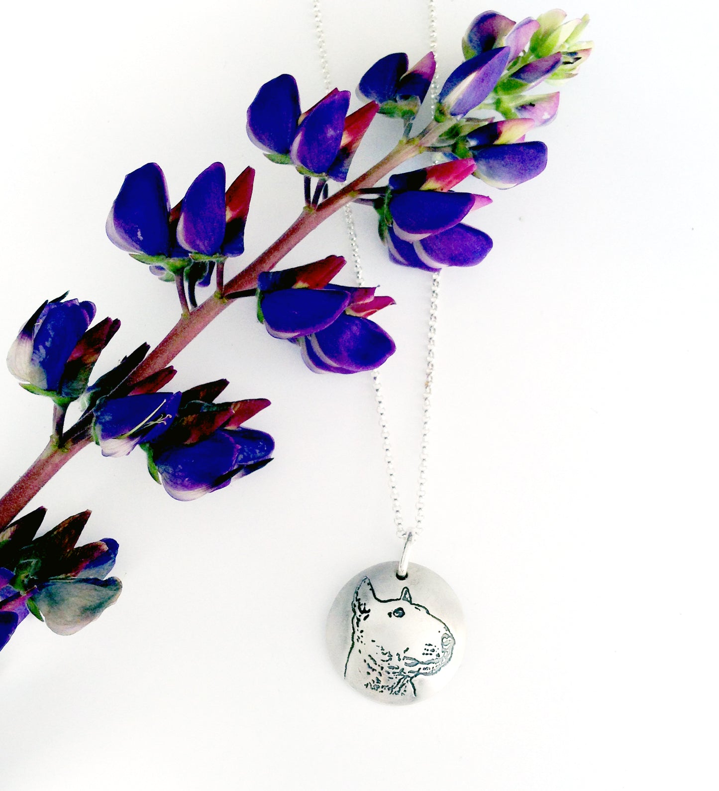 Sterling Silver Personalized Pet Portrait Cameo